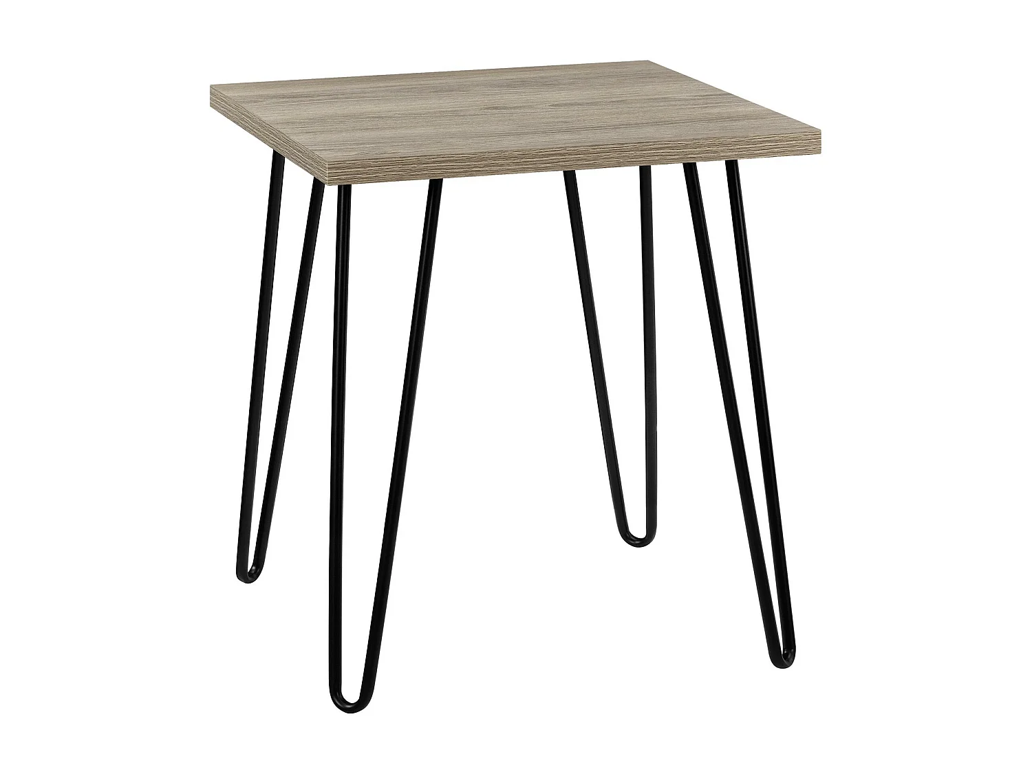 Mesa auxiliar cuadrada en tablero de partículas laminado roble