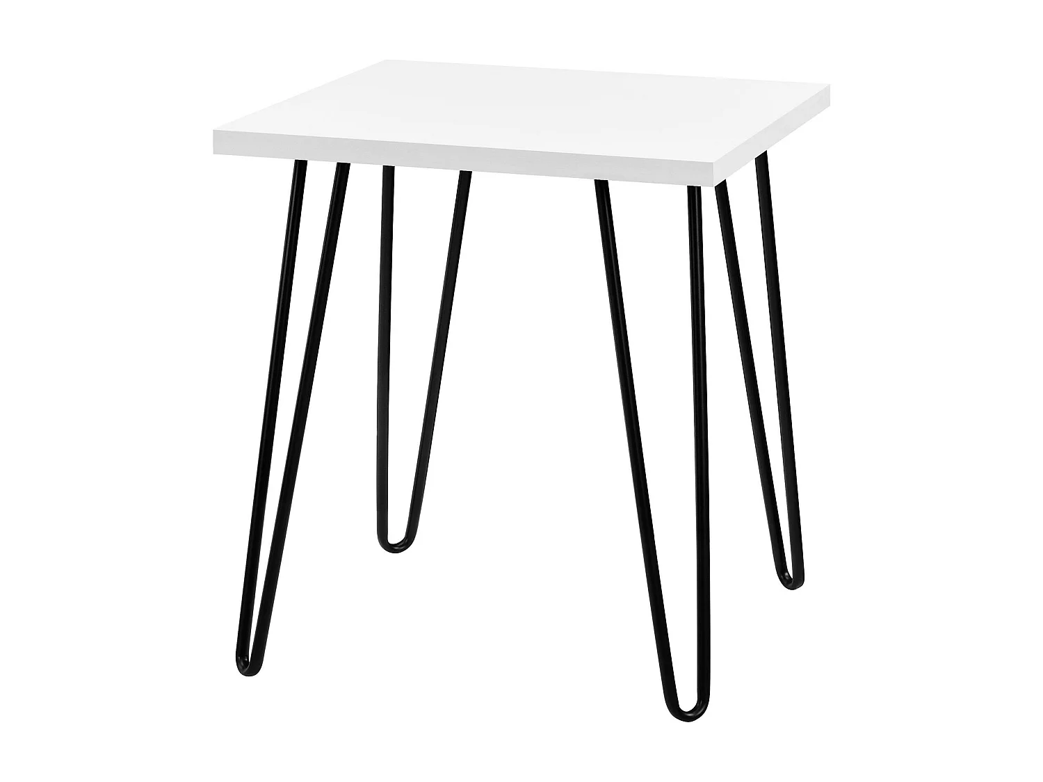 Owen | Table d'appoint en panneaux de particules mélaminés blanc