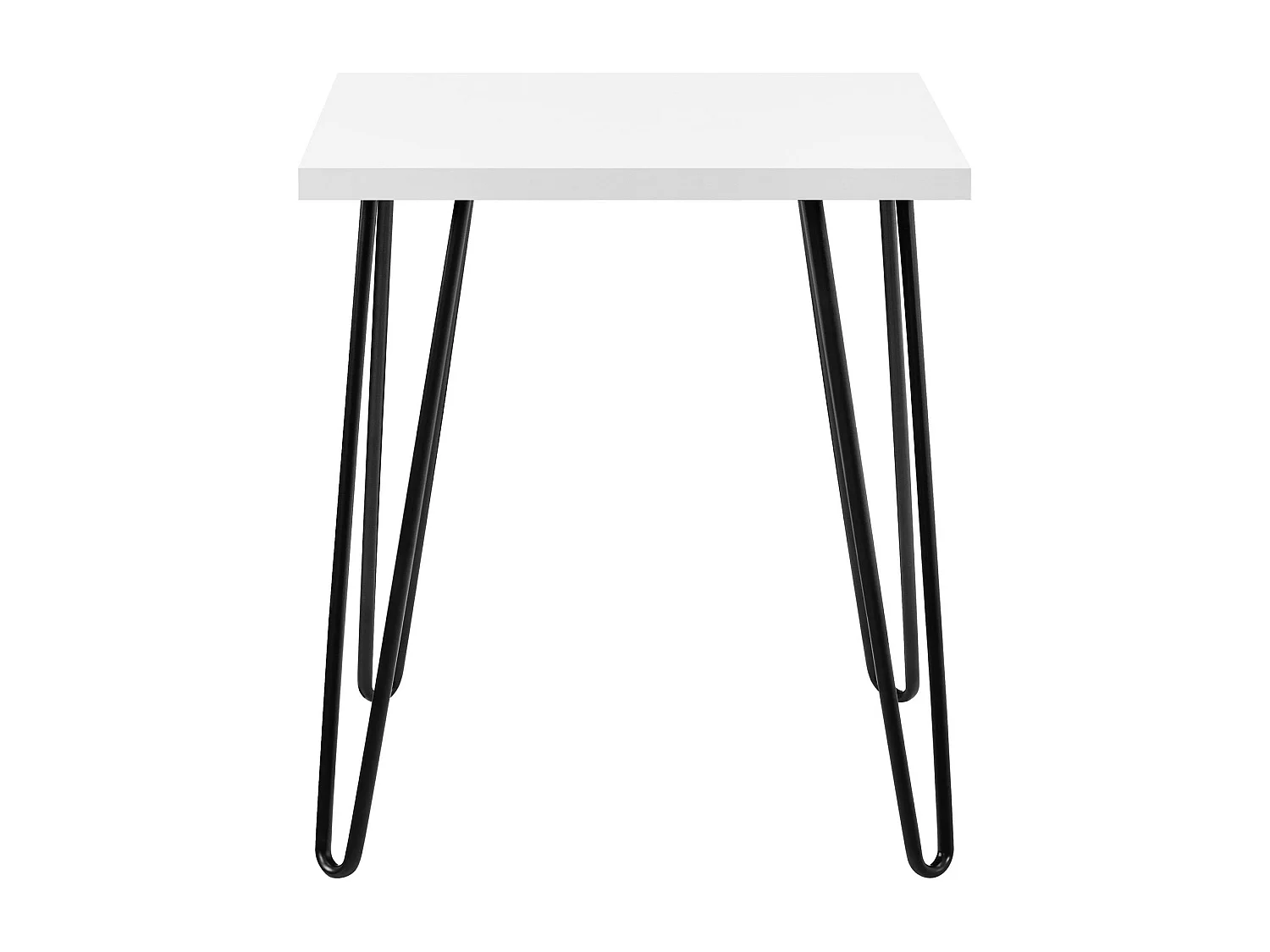 Owen | Table d'appoint en panneaux de particules mélaminés blanc