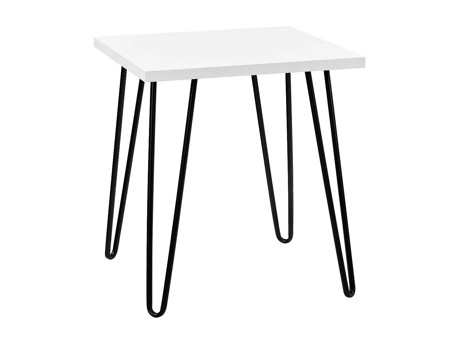 Owen | Table d'appoint en panneaux de particules mélaminés blanc