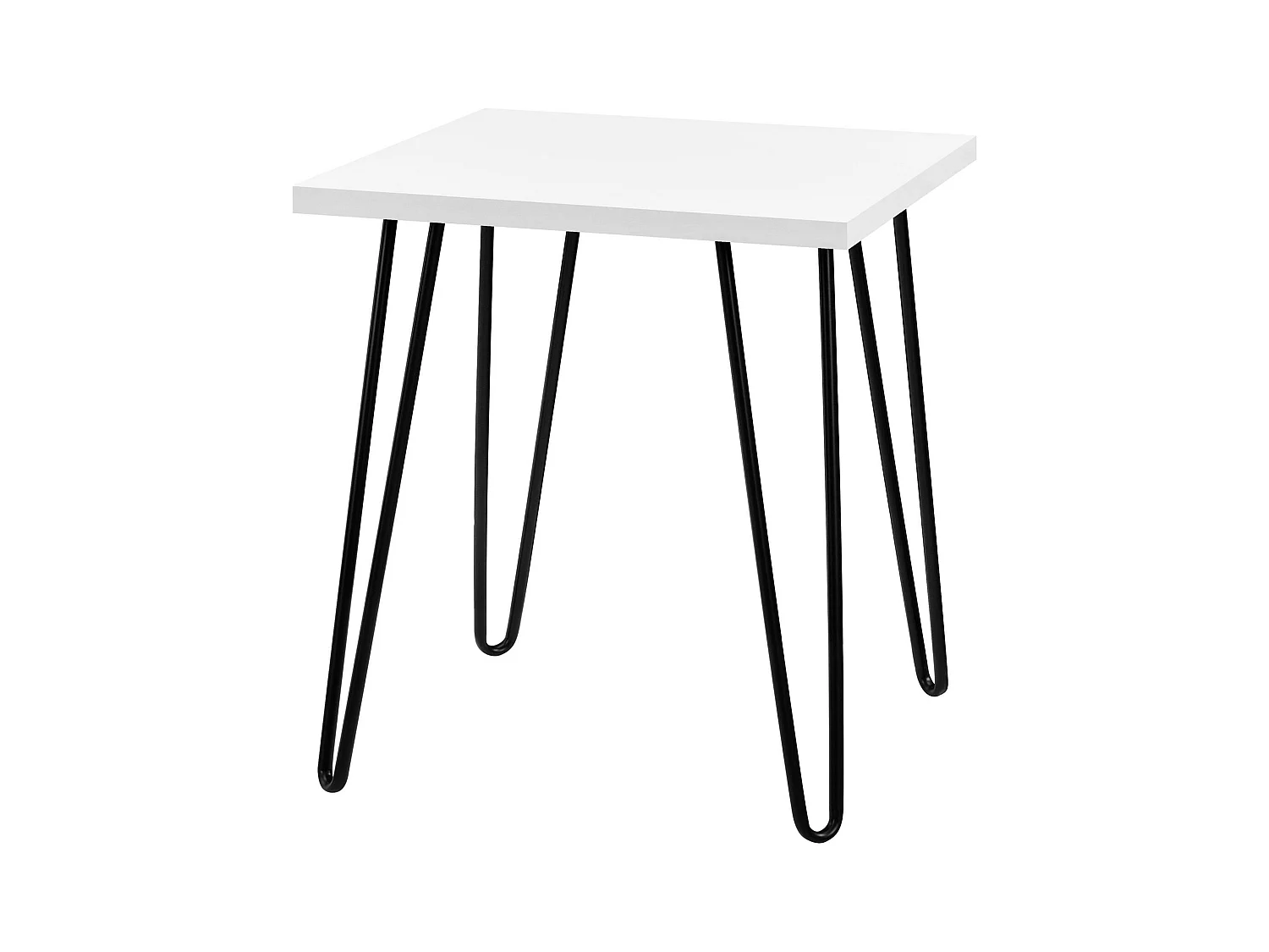 Owen | Table d'appoint en panneaux de particules mélaminés blanc