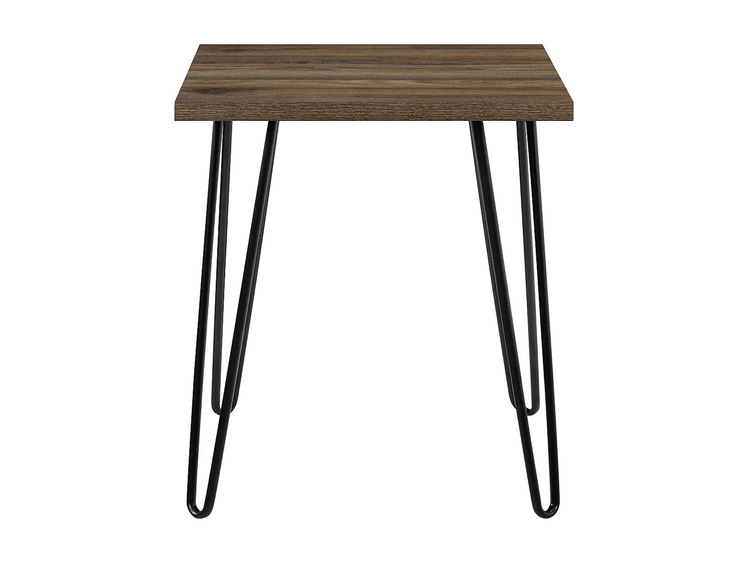 Mesa auxiliar cuadrada en tablero de partículas laminado nogal