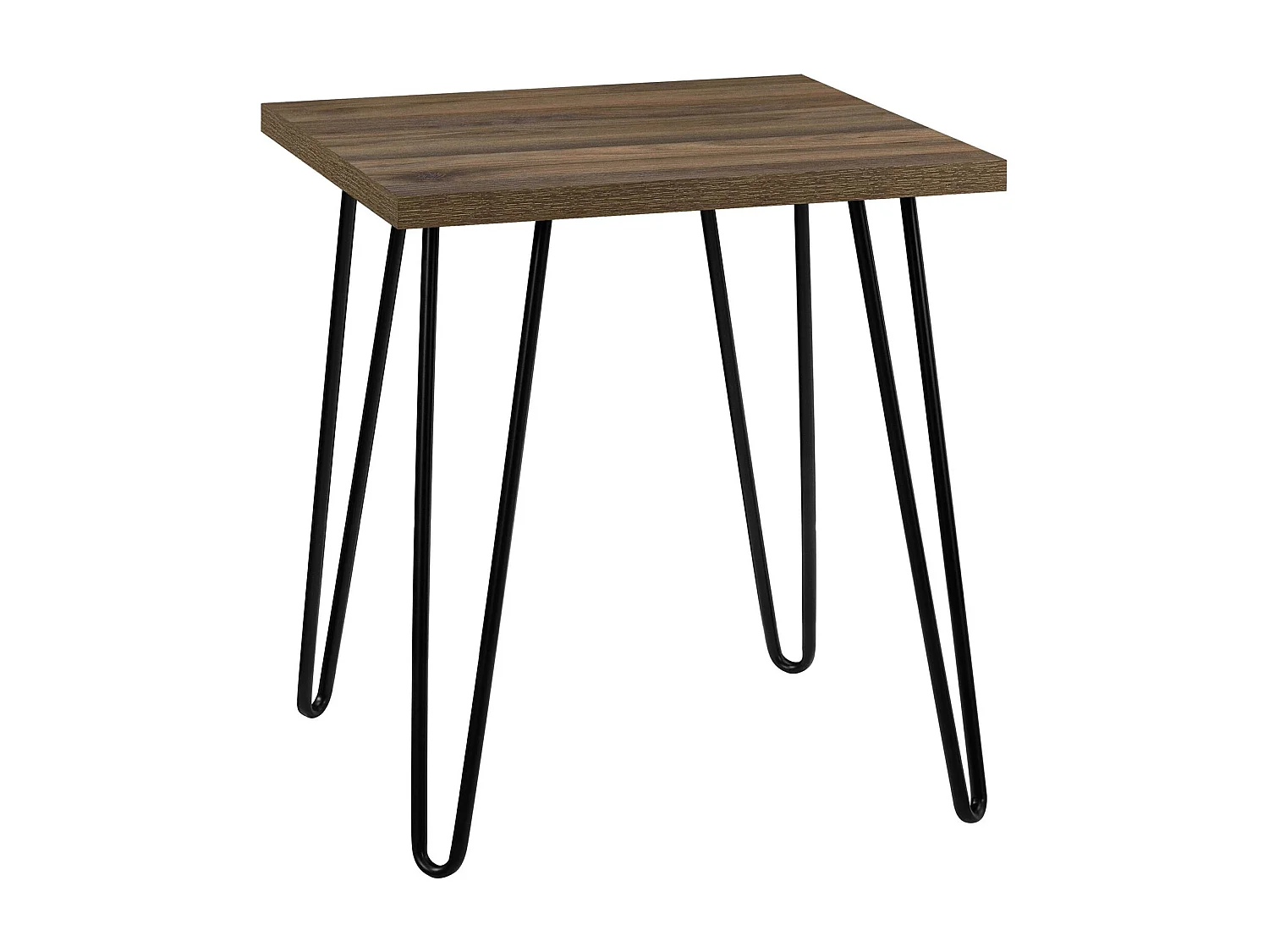 Mesa auxiliar cuadrada en tablero de partículas laminado nogal