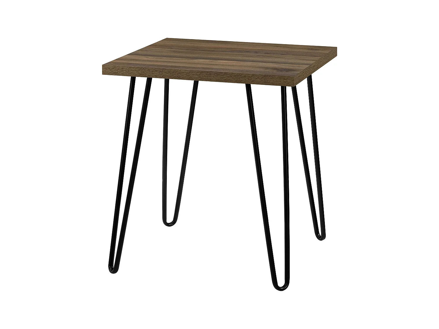 Owen | Table d'appoint carrée en panneaux de particules stratifié noyer