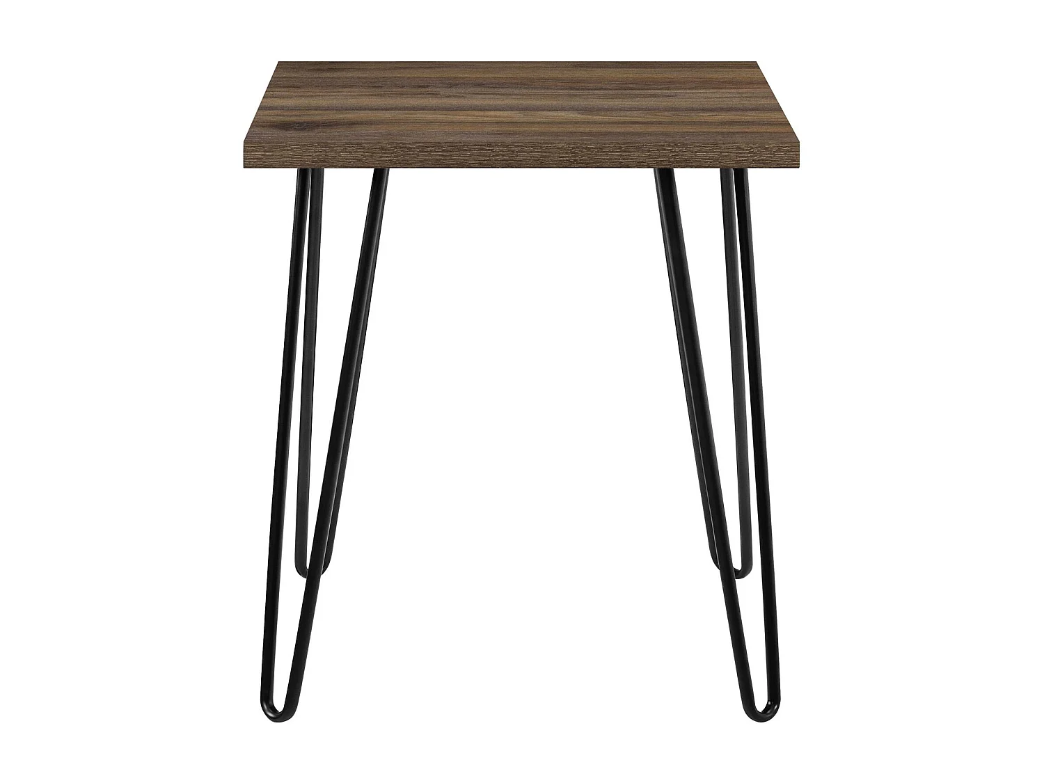 Owen | Table d'appoint carrée en panneaux de particules stratifié noyer