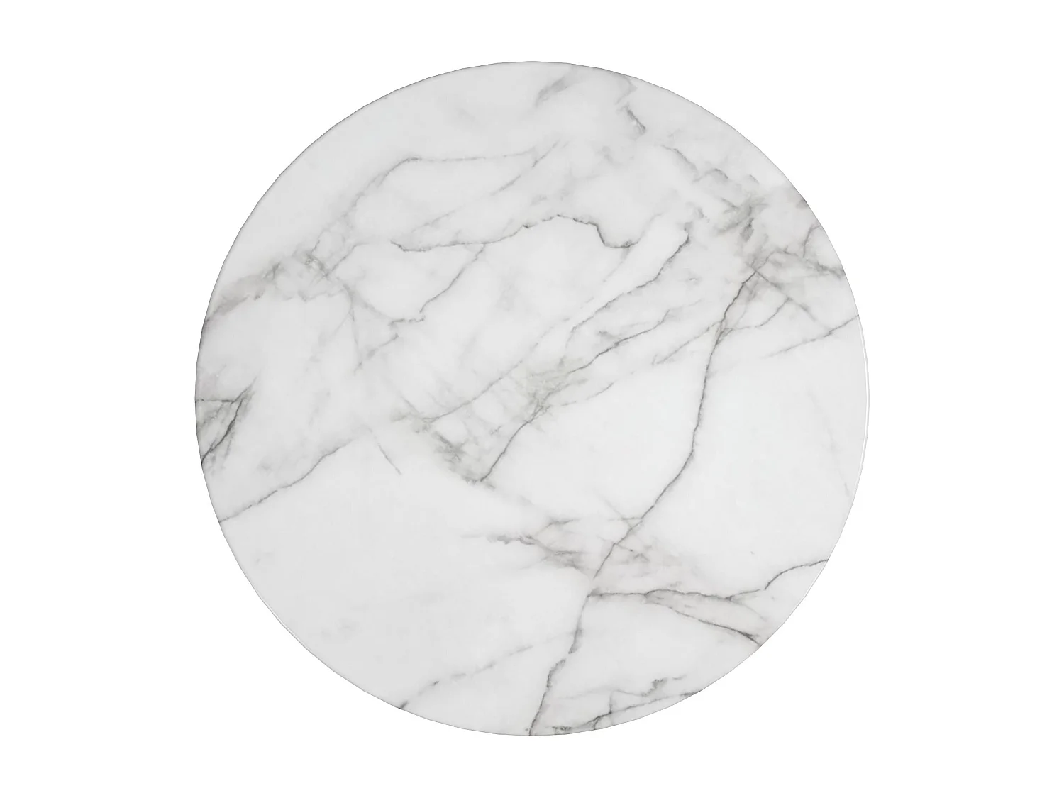 Gwyneth | Table basse en MDF marbre blanc et structure en métal laiton