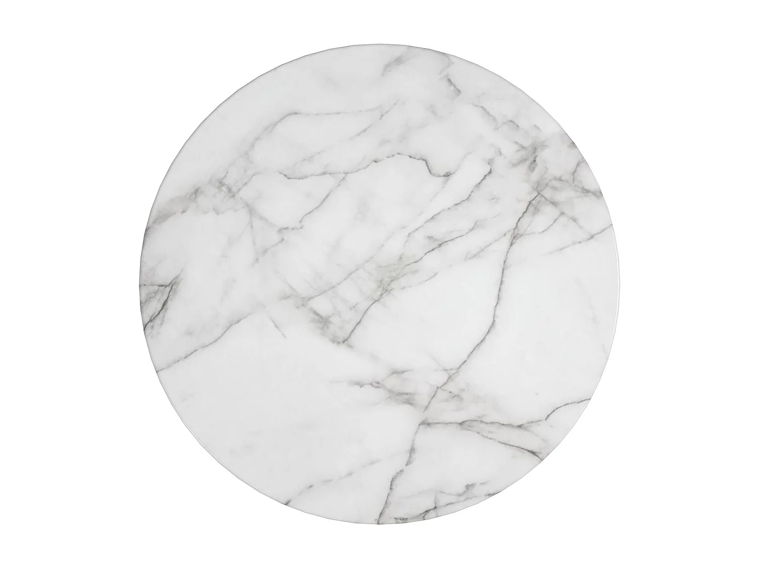 Gwyneth | Table basse en MDF marbre blanc et structure en métal laiton