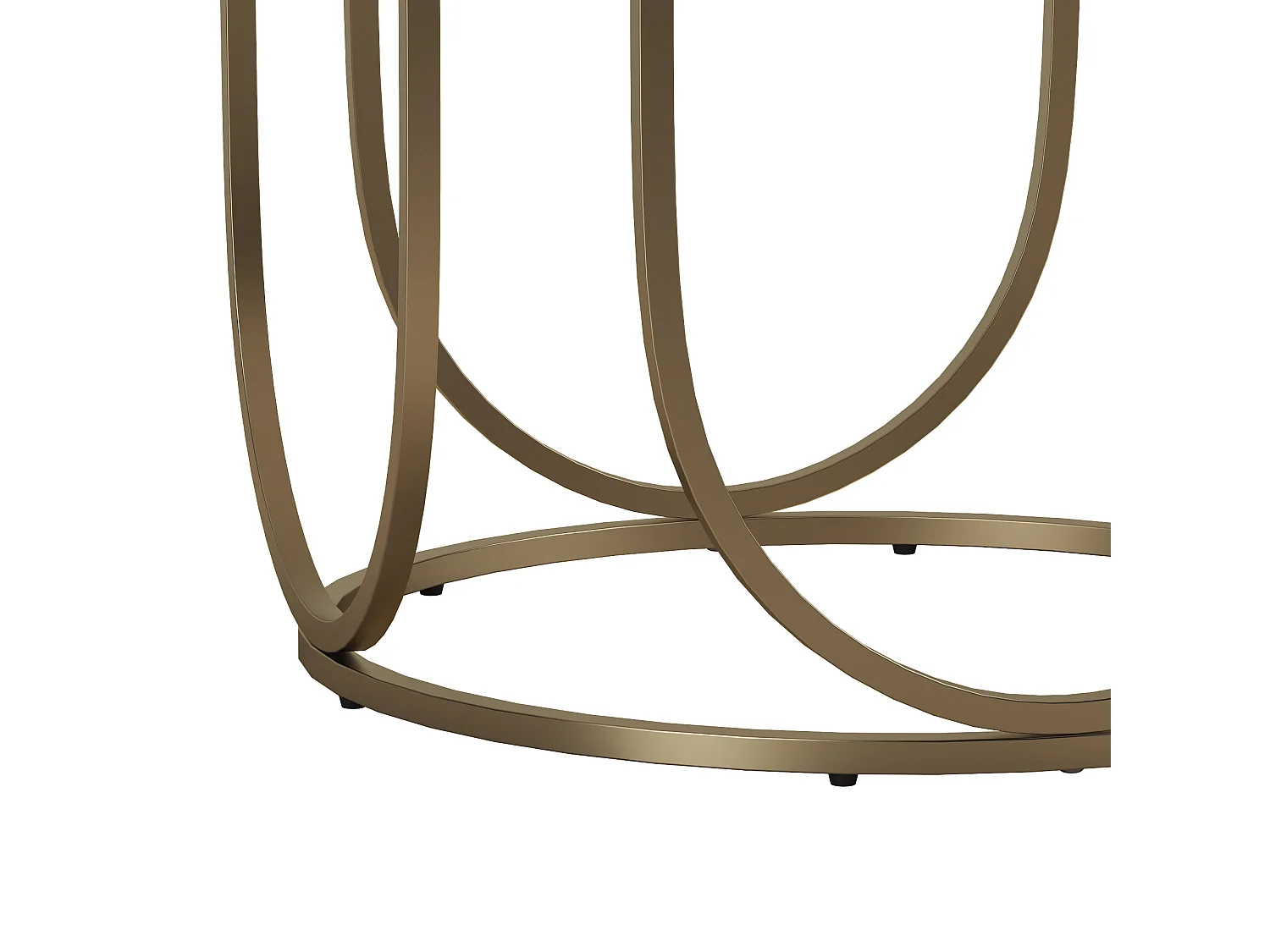 Salontafel in MDF wit marmer en frame in metaal messing