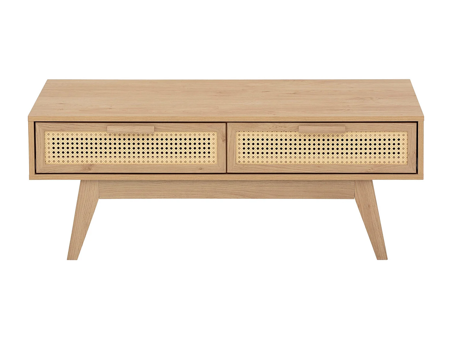 Bridget|Table basse avec 2 tiroirs en aggloméré chêne