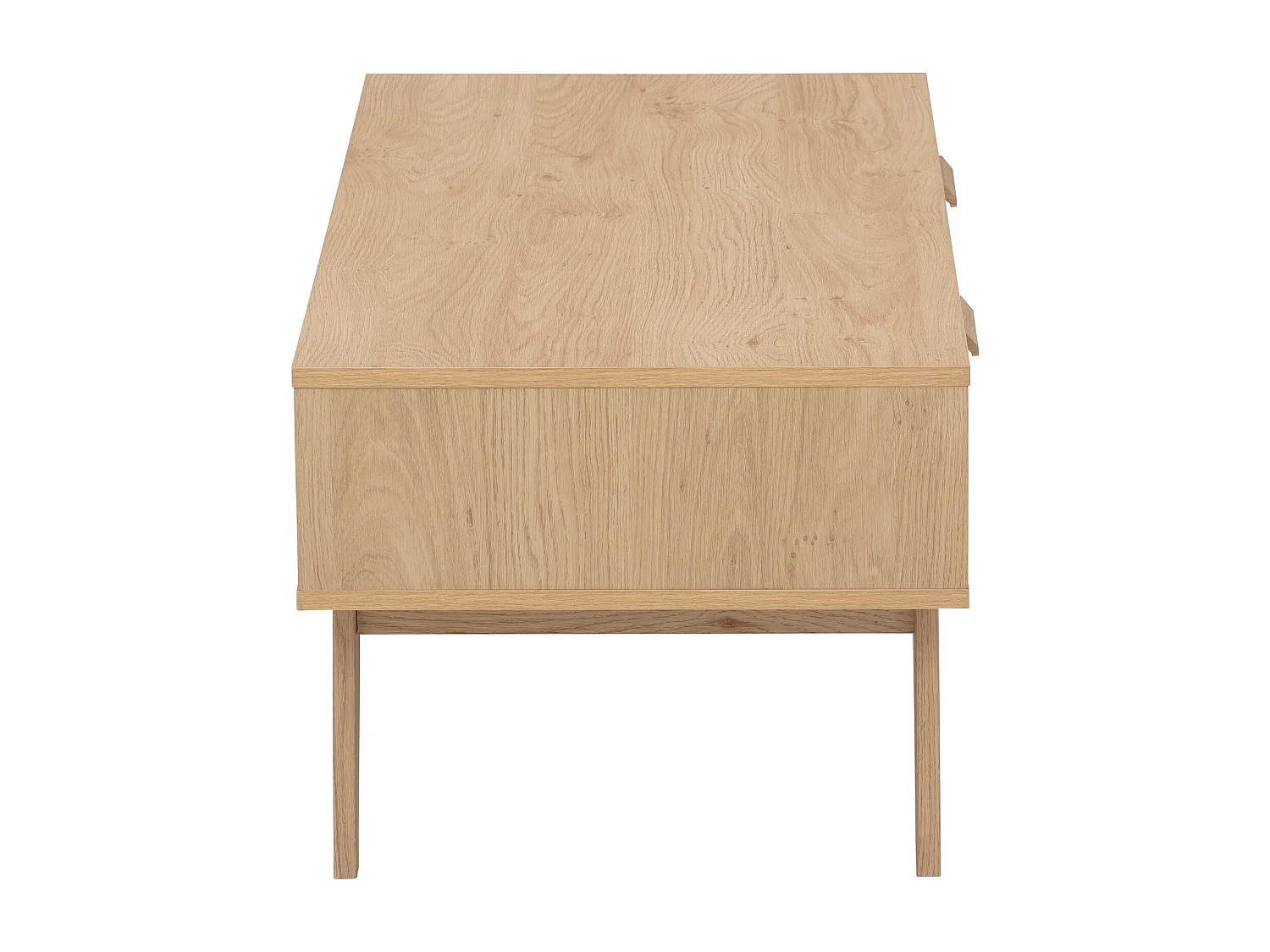 Bridget|Table basse avec 2 tiroirs en aggloméré chêne