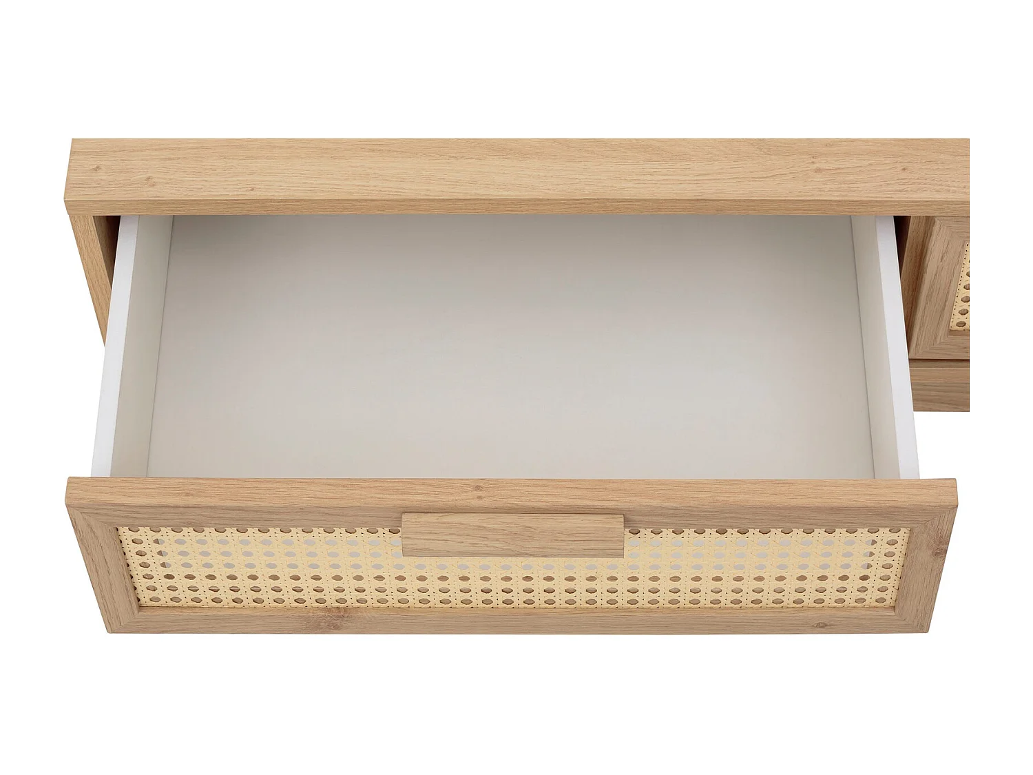 Bridget|Table basse avec 2 tiroirs en aggloméré chêne