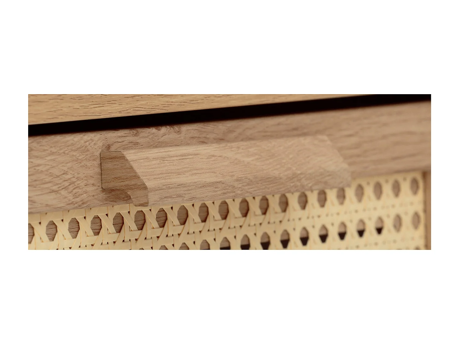 Bridget|Table basse avec 2 tiroirs en aggloméré chêne