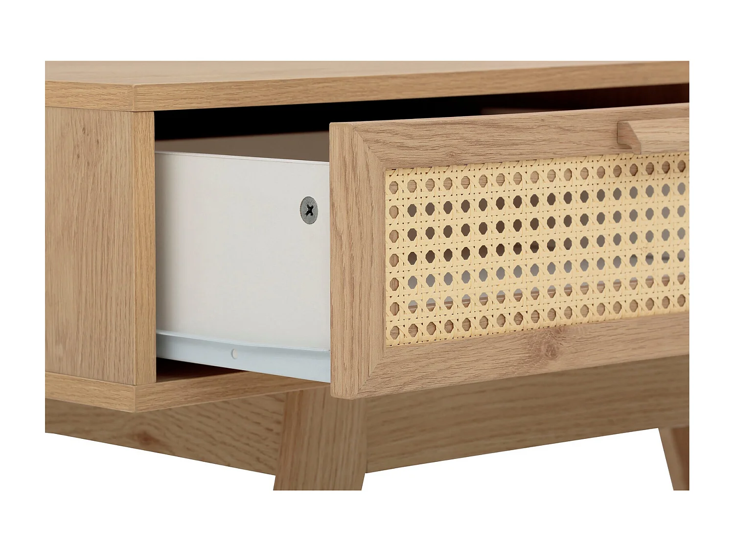 Bridget|Table basse avec 2 tiroirs en aggloméré chêne