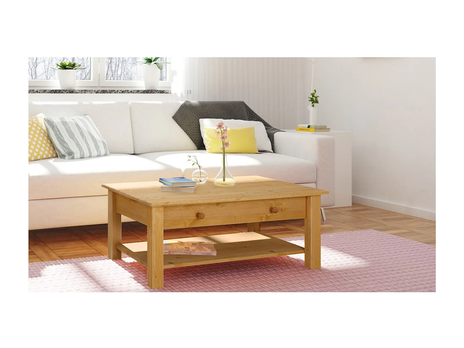 Chicago|Table basse en pin nature