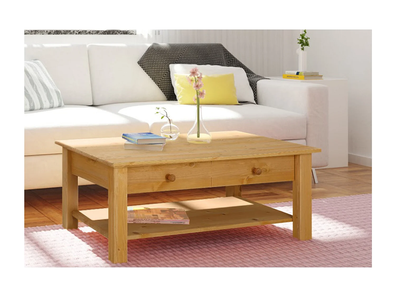 Chicago|Table basse en pin nature