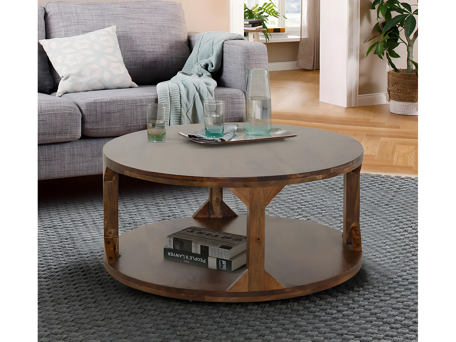 Sharada | Mesa de centro 60 cm Castanho