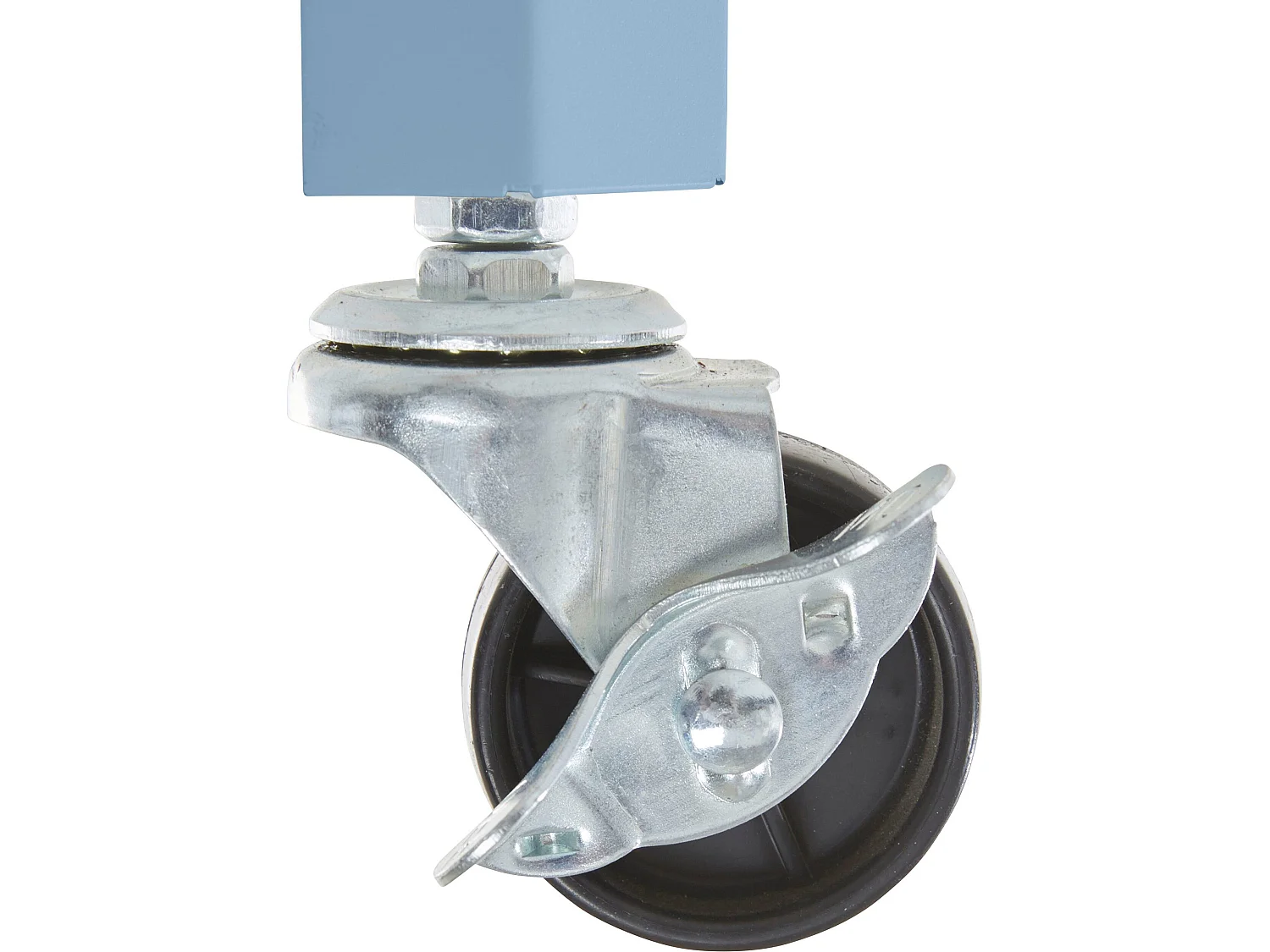 Salontafel met 1 plank in petrol metaal