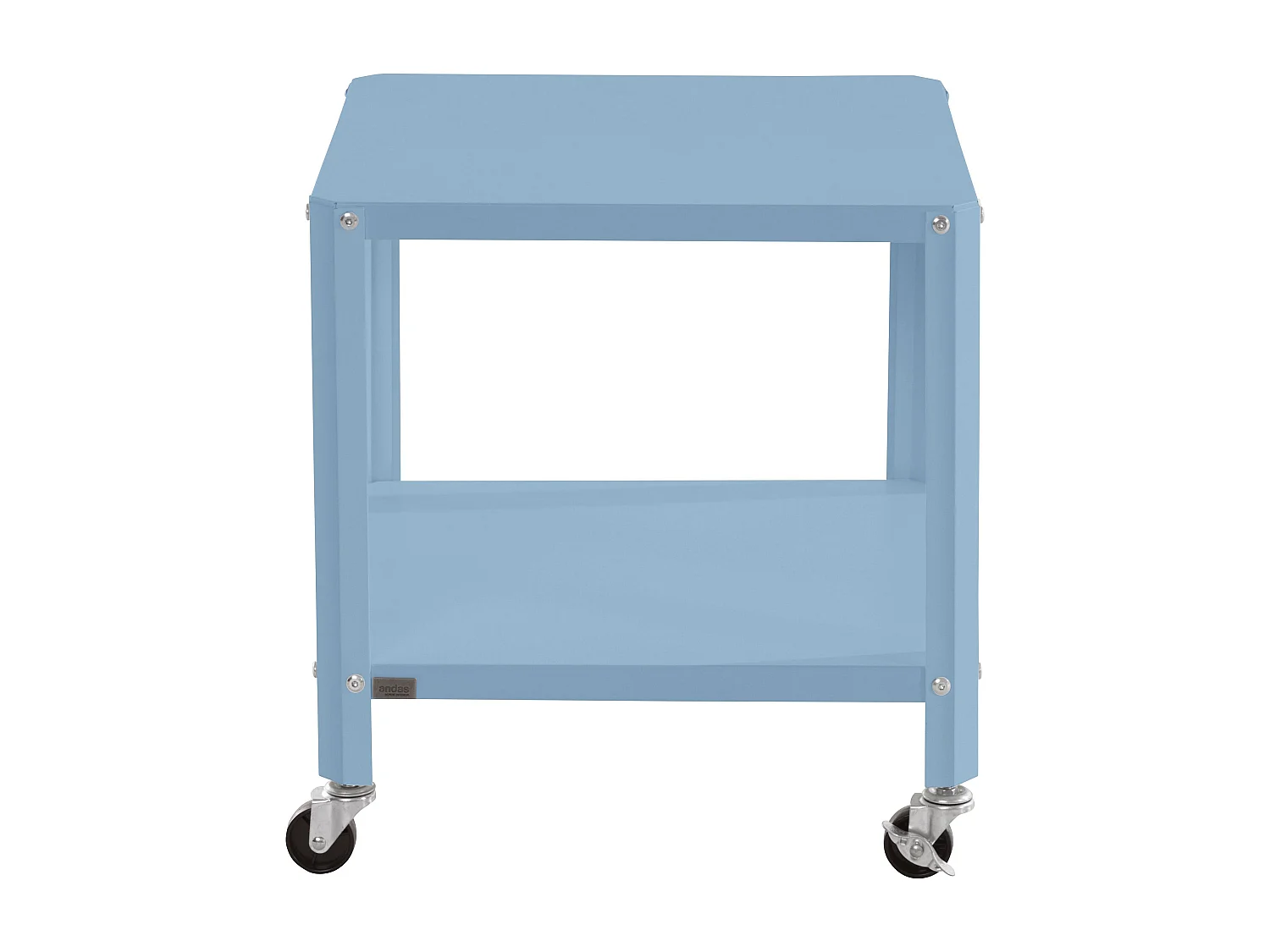 Safari | Table basse avec 1 étagère en métal pétrole