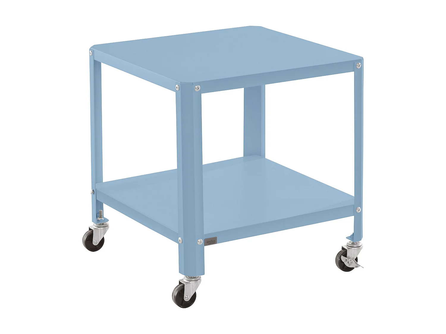 Safari | Table basse avec 1 étagère en métal pétrole