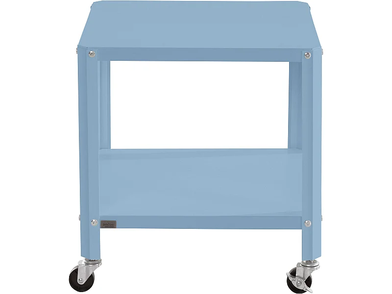 Safari | Table basse avec 1 étagère en métal pétrole