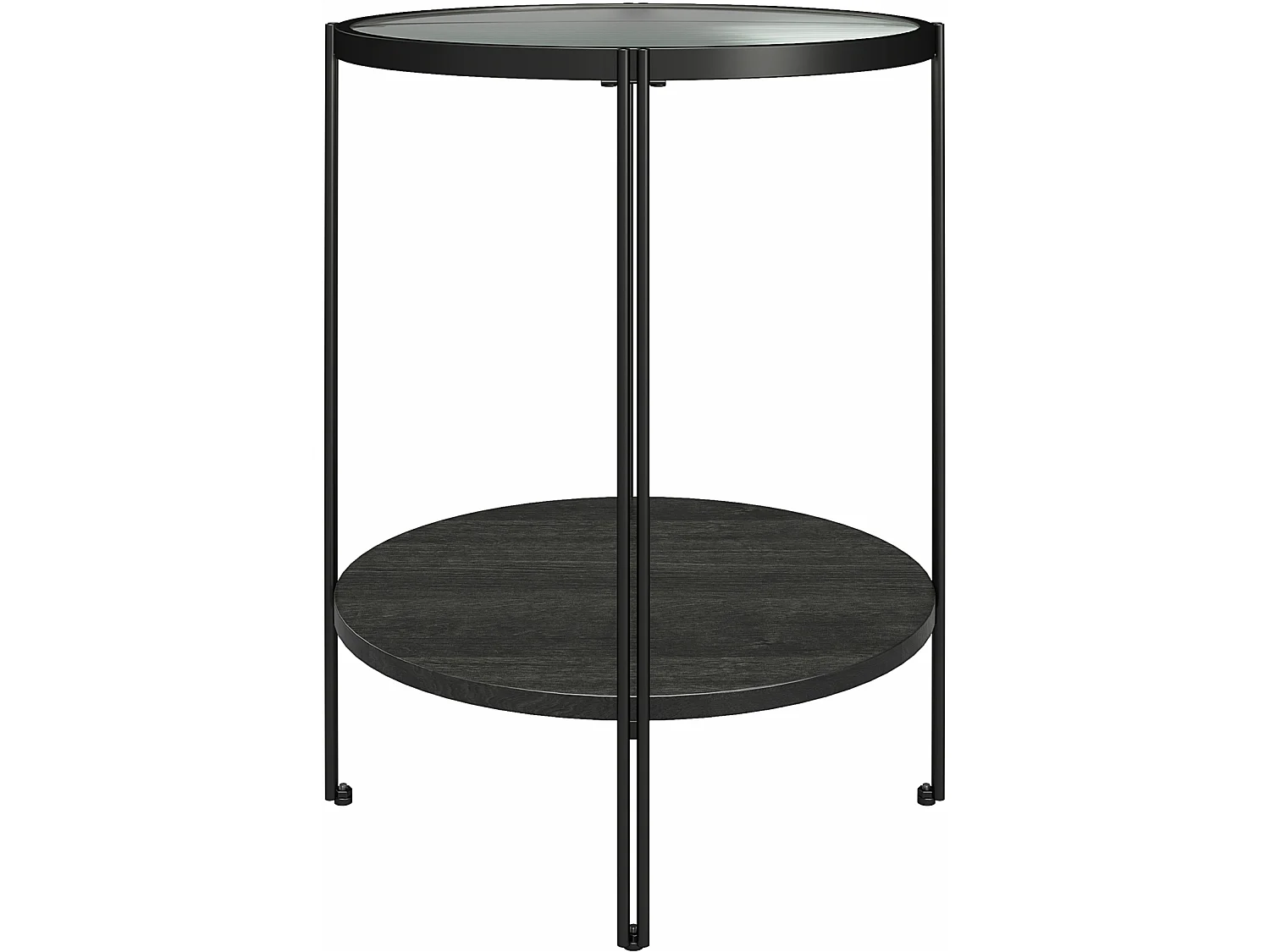 Wainwright | Table d'appoint en verre et cadre en métal noir