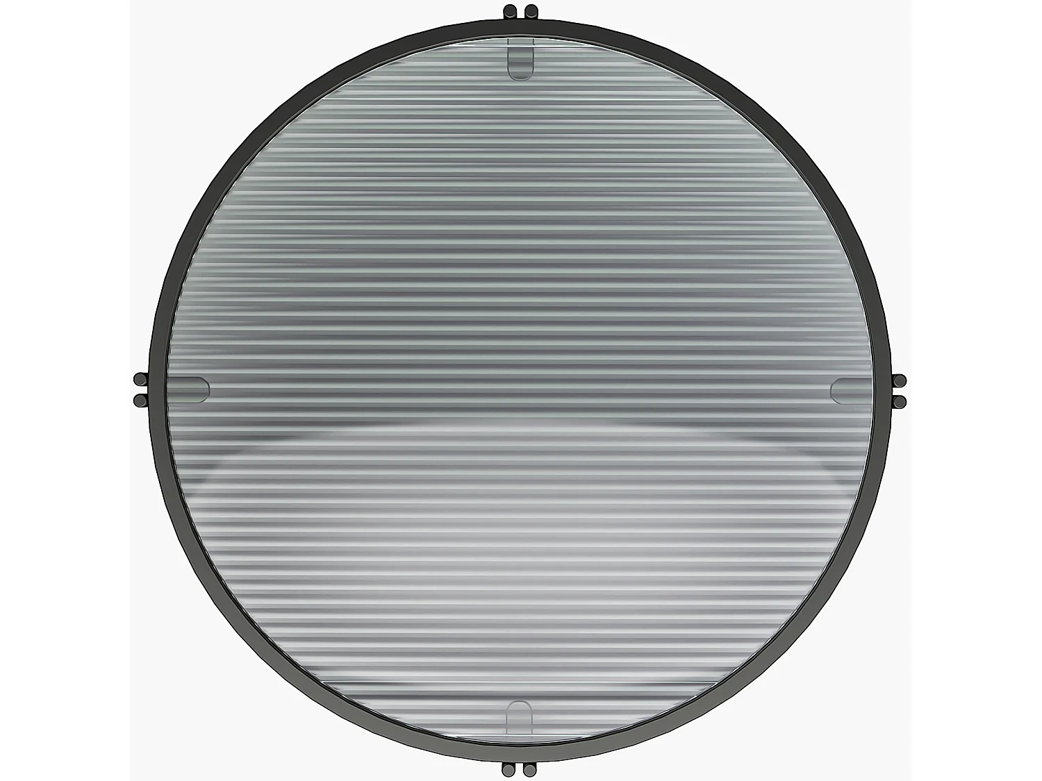 Wainwright | Table d'appoint en verre et cadre en métal noir