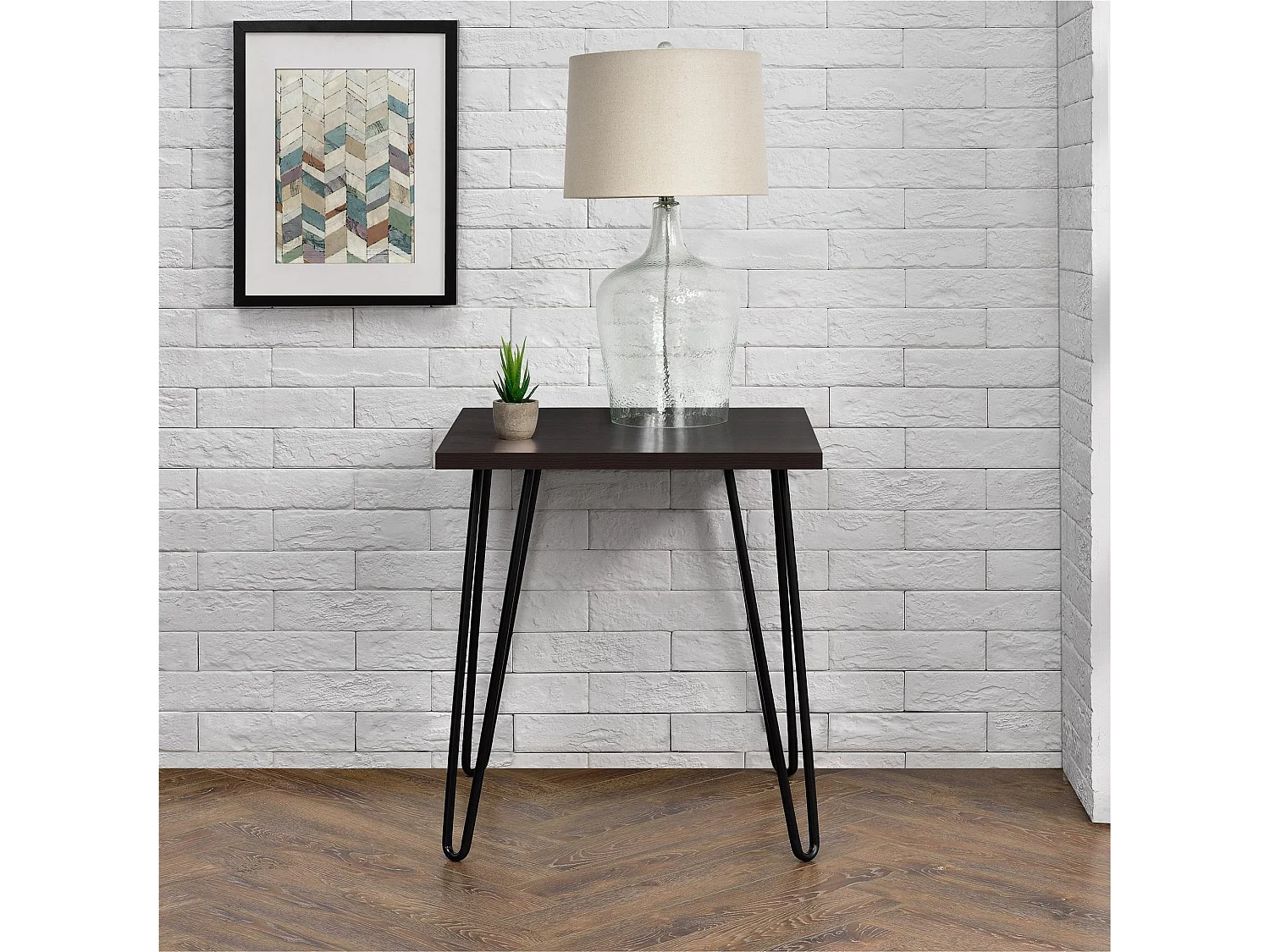 Owen | Table d'appoint en aspect bois couleur espresso