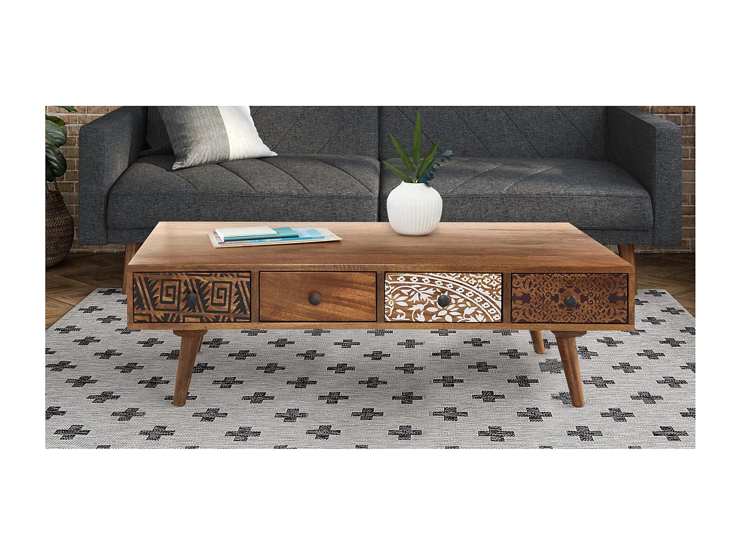 Bhaskar | Table basse marron