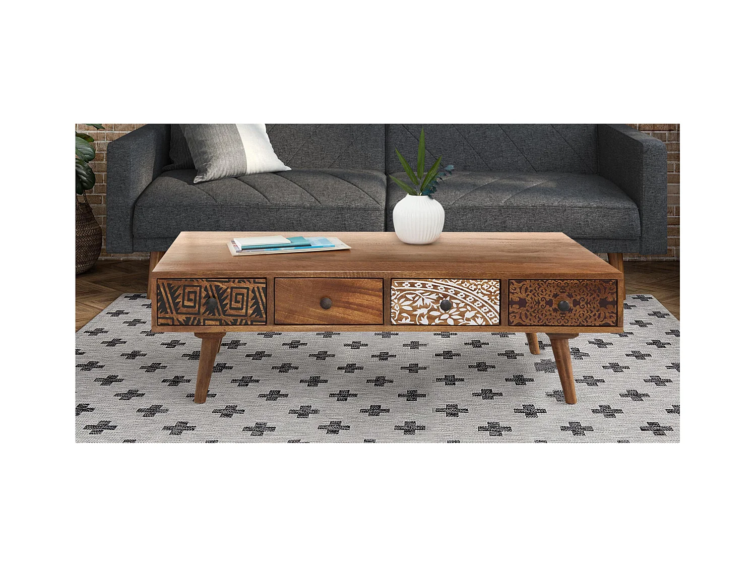 Bhaskar | Table basse marron