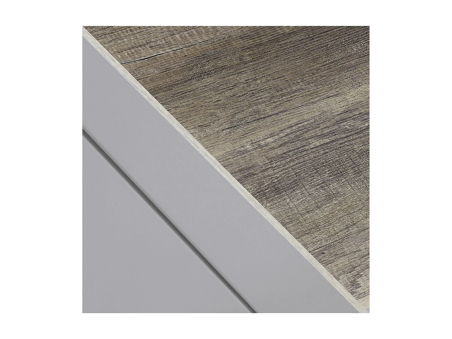 Carver | Table basse avec 1 étagère en MDF gris
