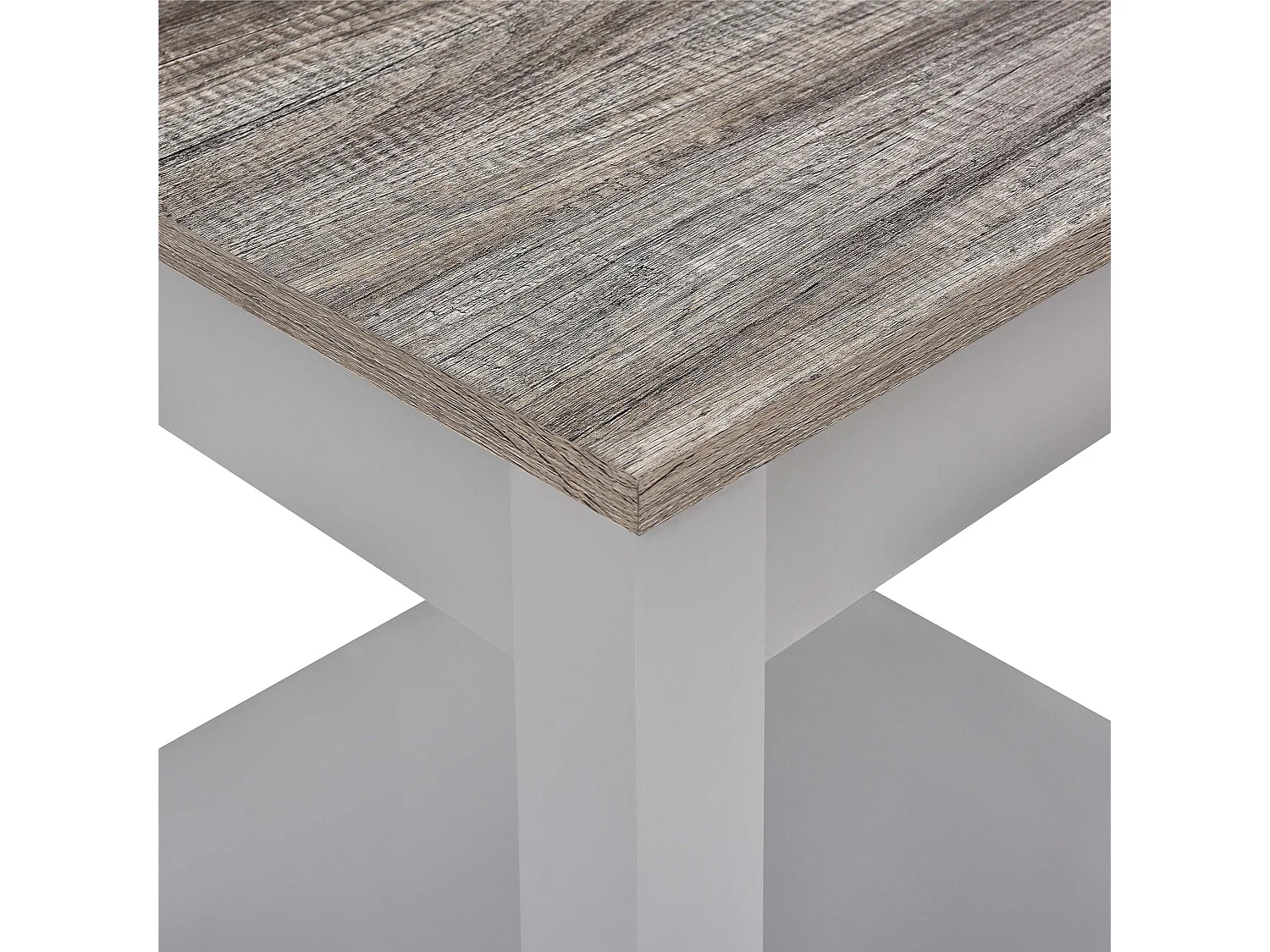 Salontafel met 1 plank in MDF grijs