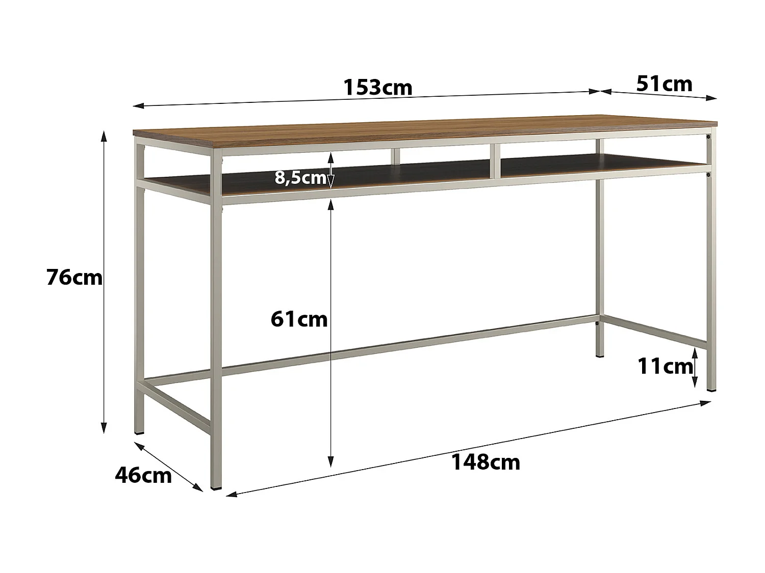 Bradford|Bureau en effet chêne
