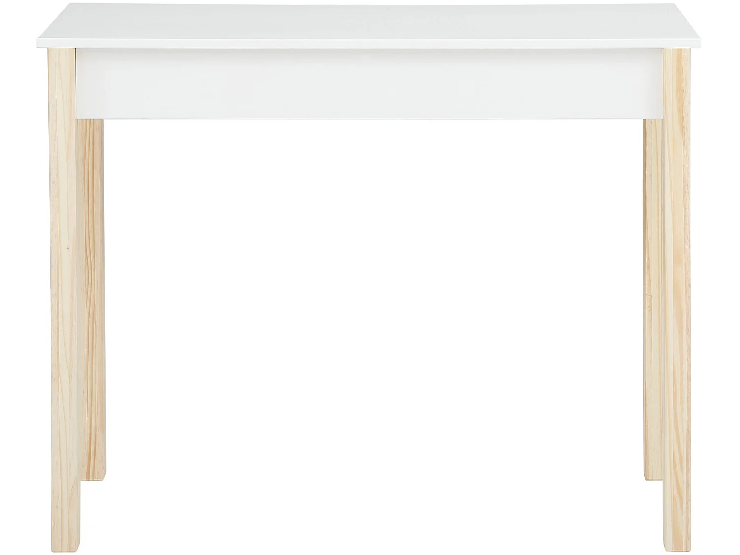 Square Line|Bureau avec 2 tiroirs en mélaminé blanc