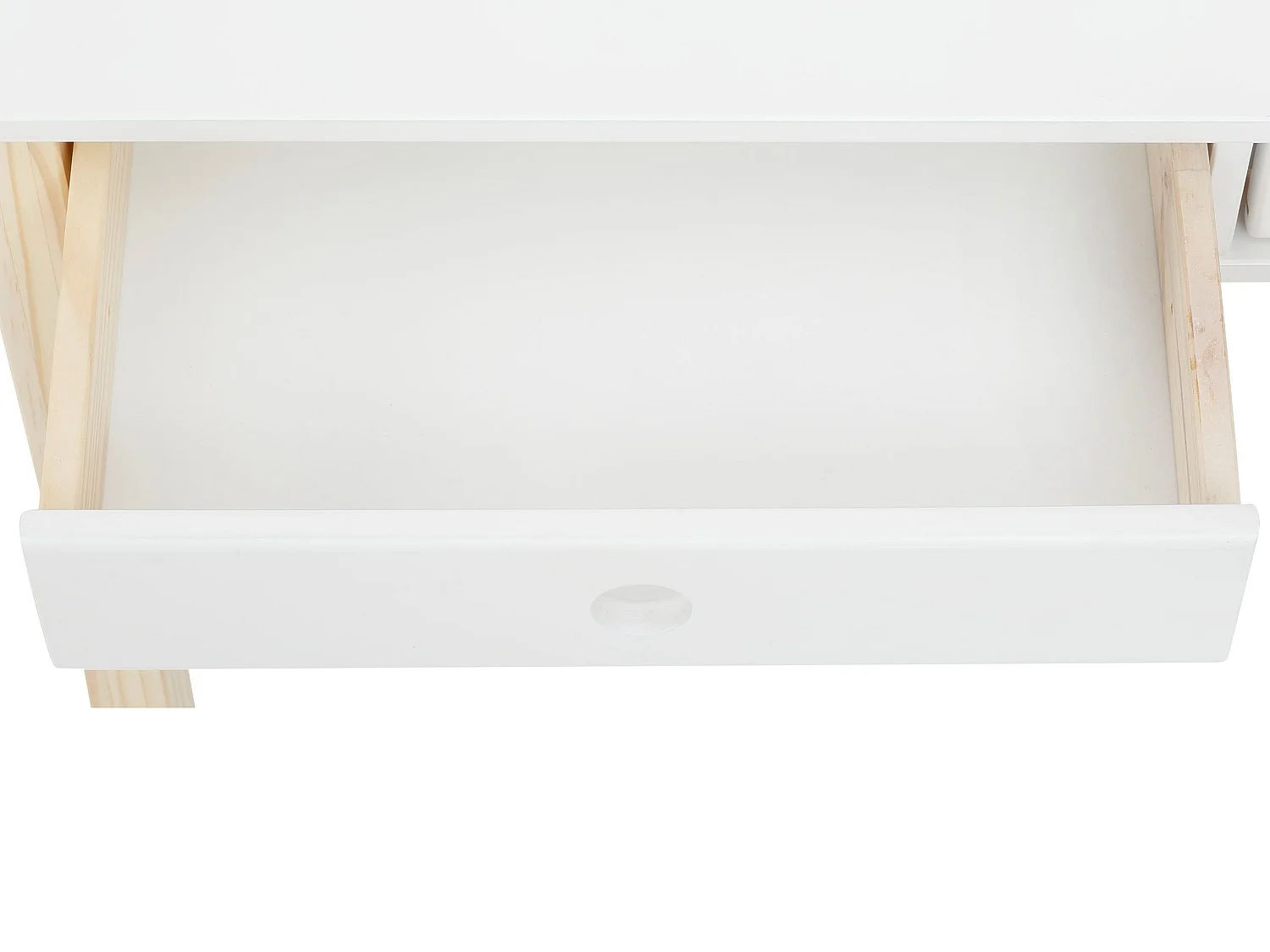 Square Line|Bureau avec 2 tiroirs en mélaminé blanc