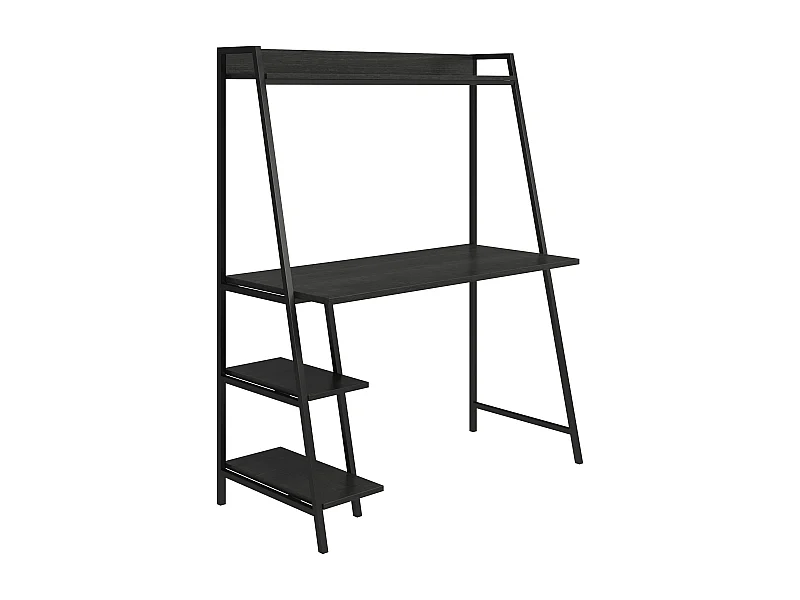 Bushwick|Bureau en effet chêne noir sur métal noir