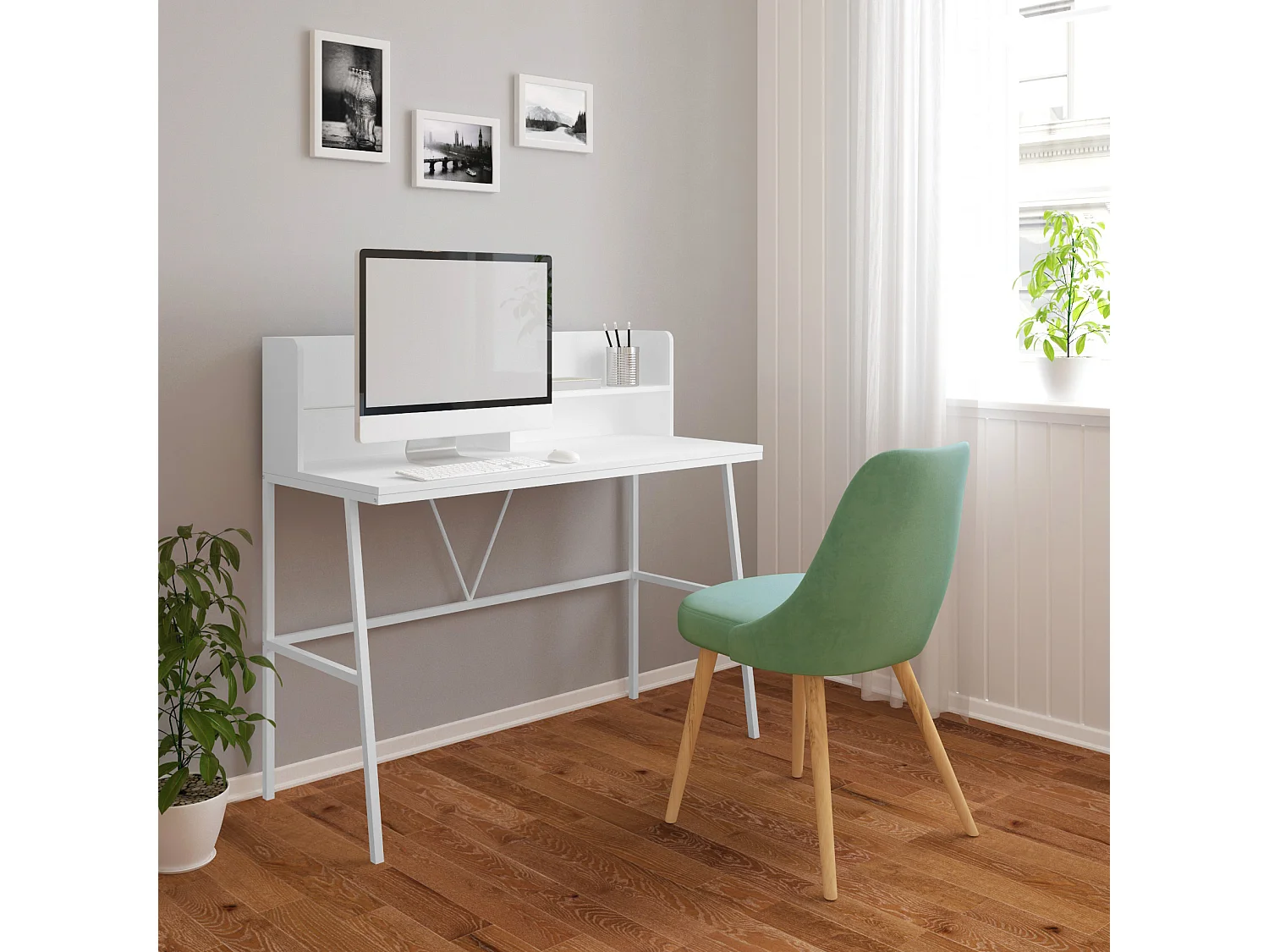 Livorno Desk WhiteWhite