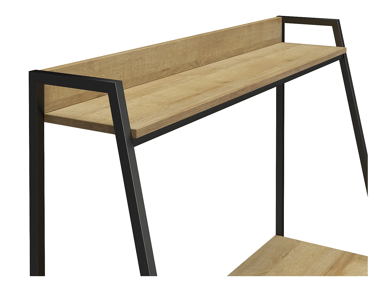 Bushwick | Bureau en échelle en métal naturel et noir