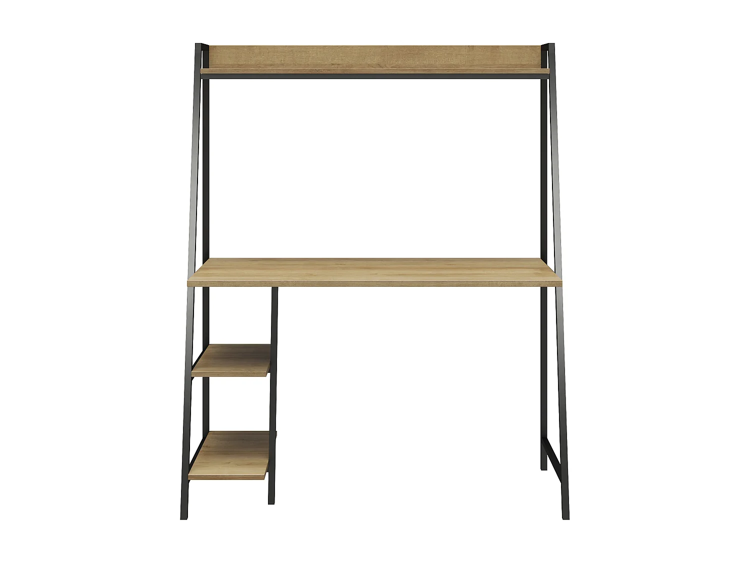 Ladder Desk Natur und Schwarzes Metall