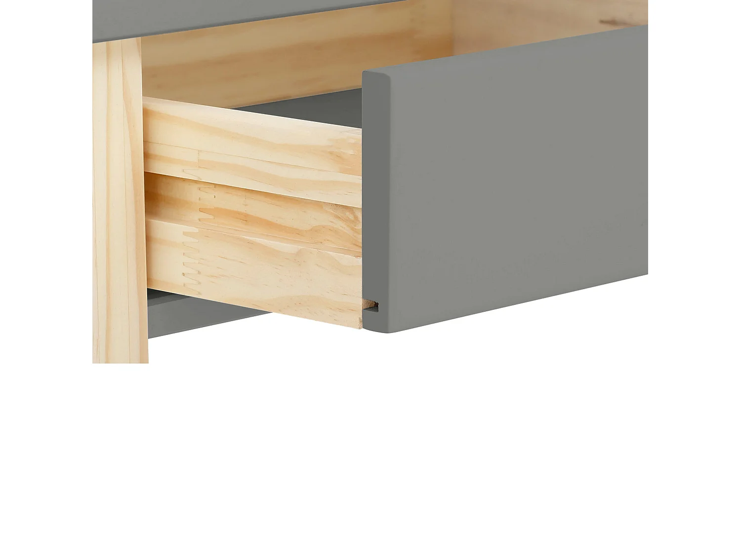 Square Line|Bureau avec 2 tiroirs en mélaminé gris