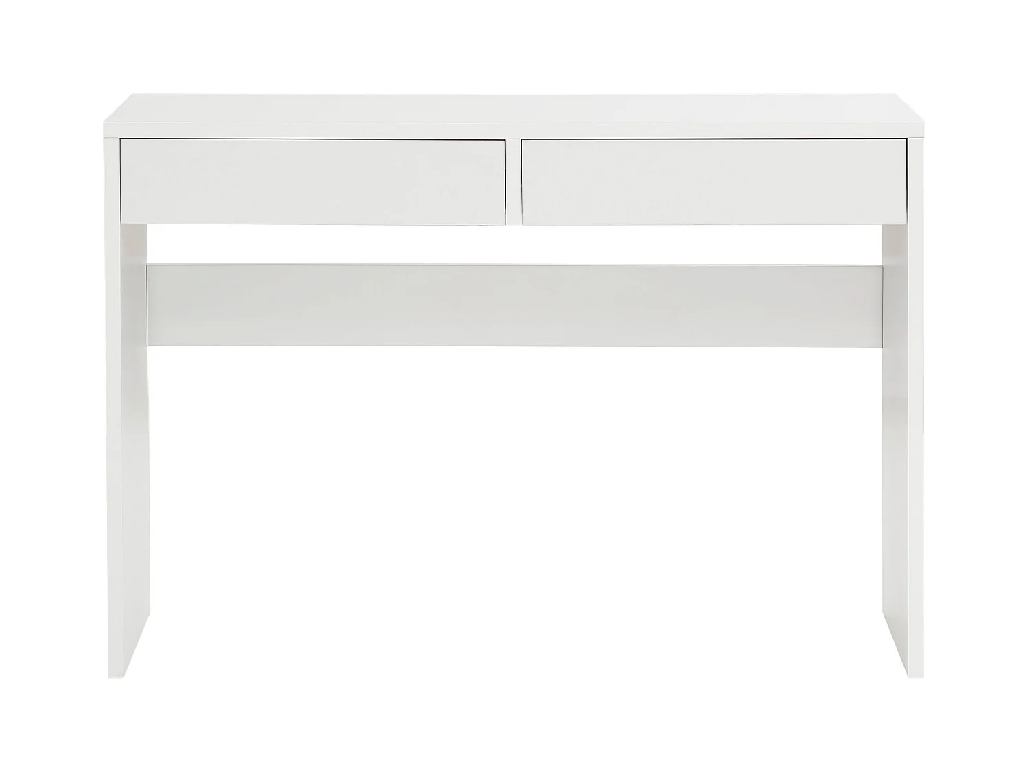 Astral|Bureau avec 2 tiroirs en aggloméré blanc