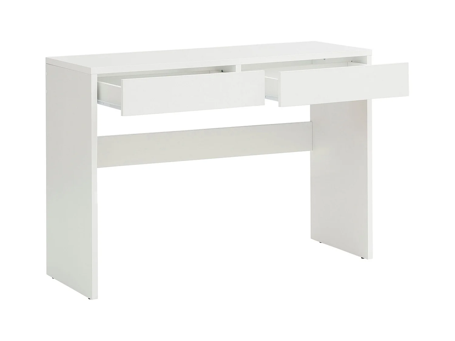 Astral|Bureau avec 2 tiroirs en aggloméré blanc