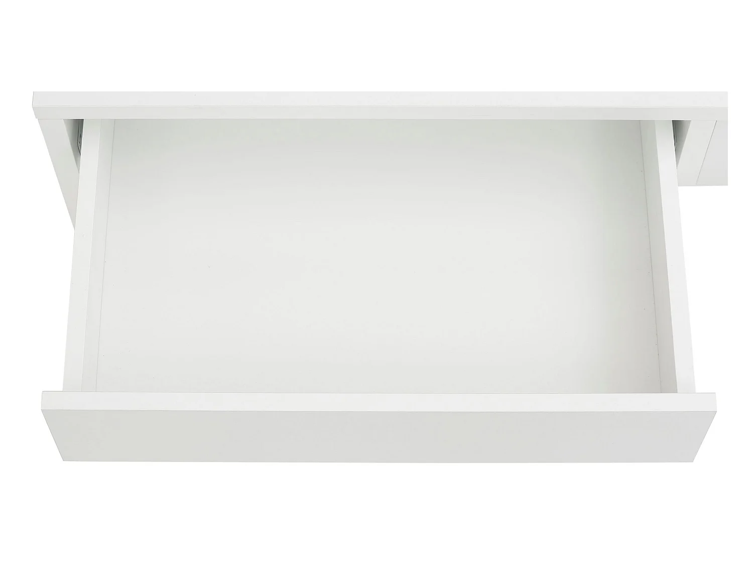 Astral|Bureau avec 2 tiroirs en aggloméré blanc