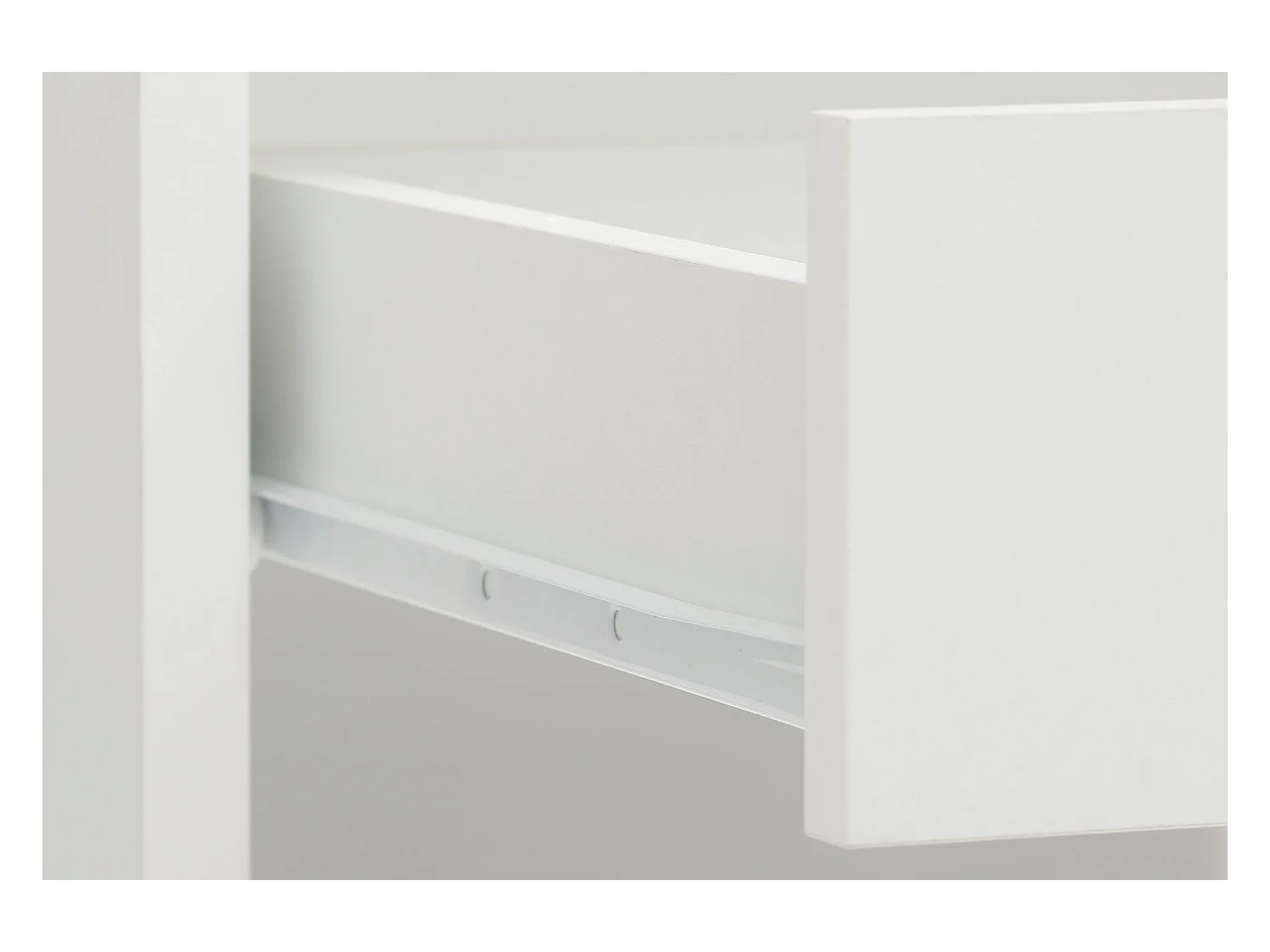 Astral|Bureau avec 2 tiroirs en aggloméré blanc