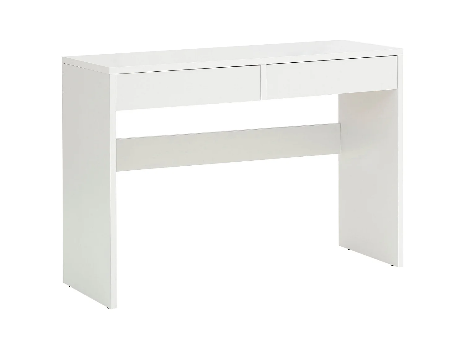 Astral|Bureau avec 2 tiroirs en aggloméré blanc