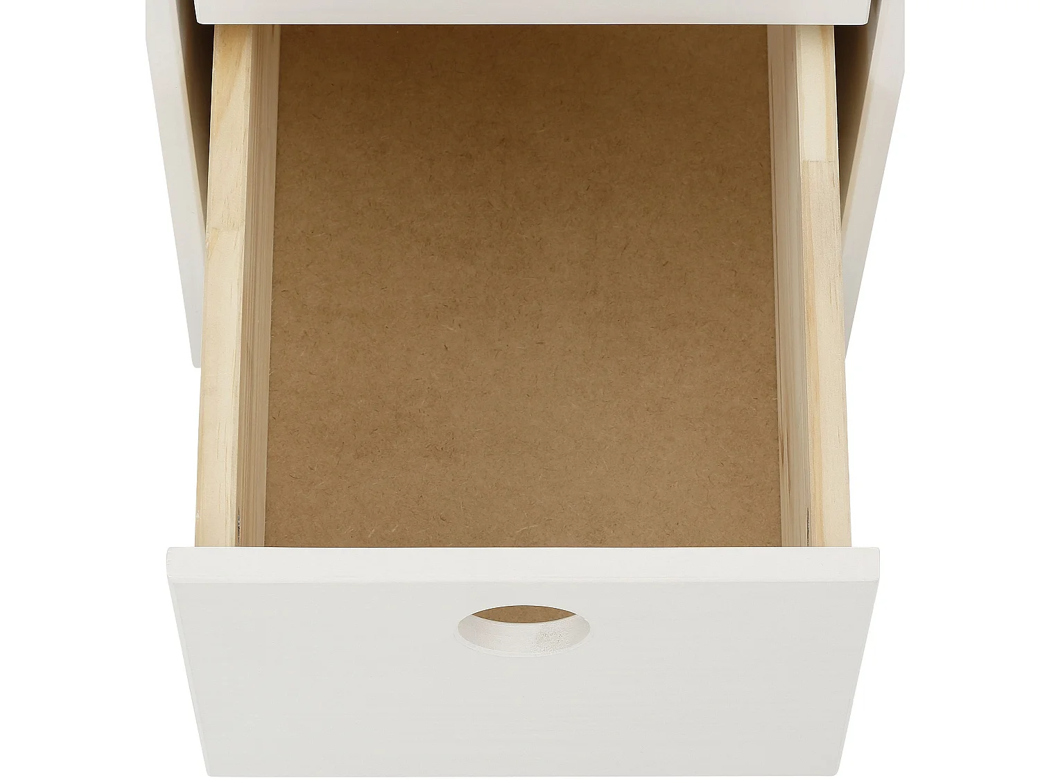 Alpi | Bureau en pin massif blanc avec trois tiroirs