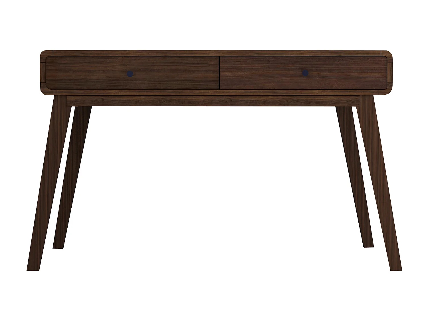 Cassie|Bureau avec 2 tiroirs en effet noyer marron