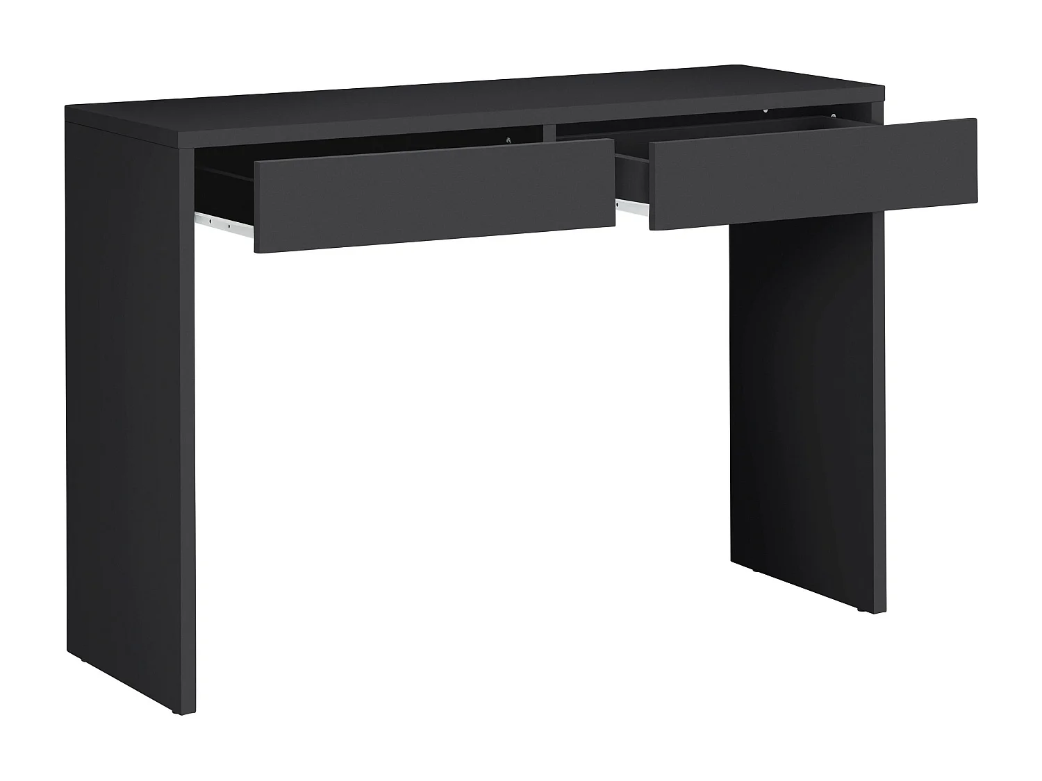 Mesa de computador em aglomerado de madeira e estrutura metálica