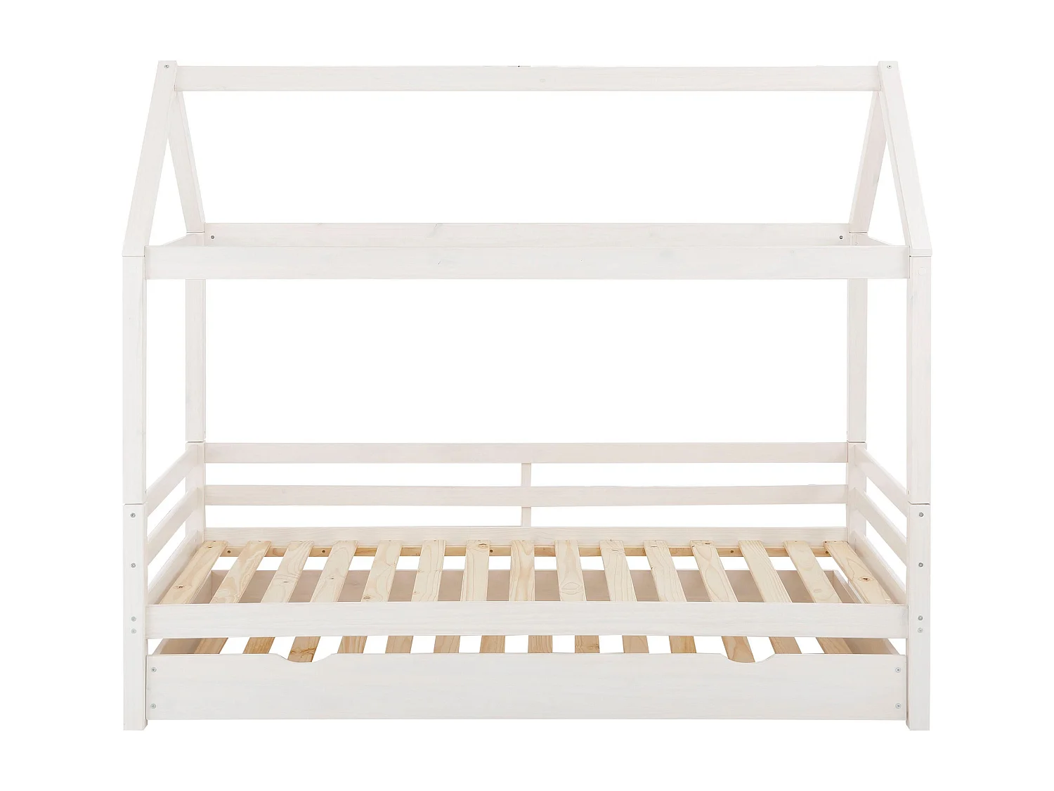 Alpi2|Lit de jour avec baldaquin en bois blanc 90x200