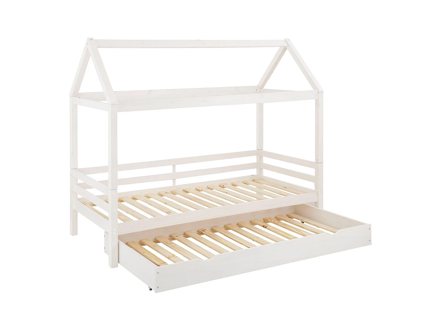 Alpi2|Lit de jour avec baldaquin en bois blanc 90x200