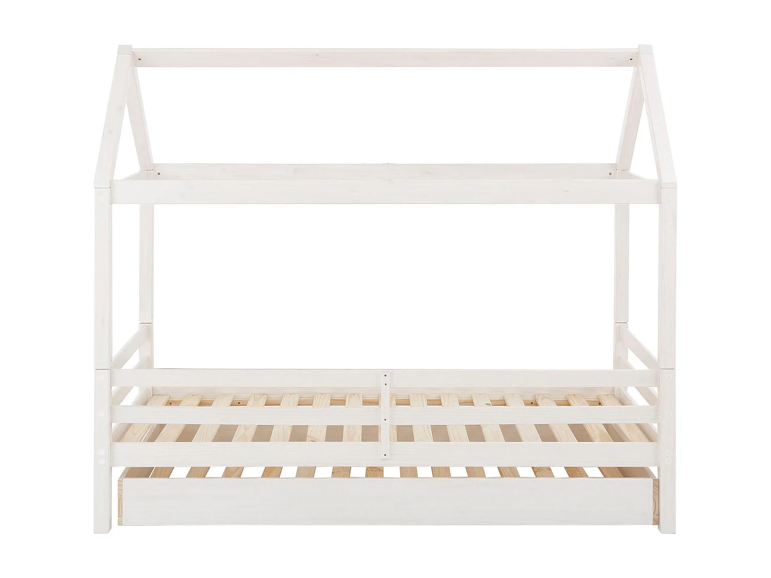 Alpi2|Lit de jour avec baldaquin en bois blanc 90x200